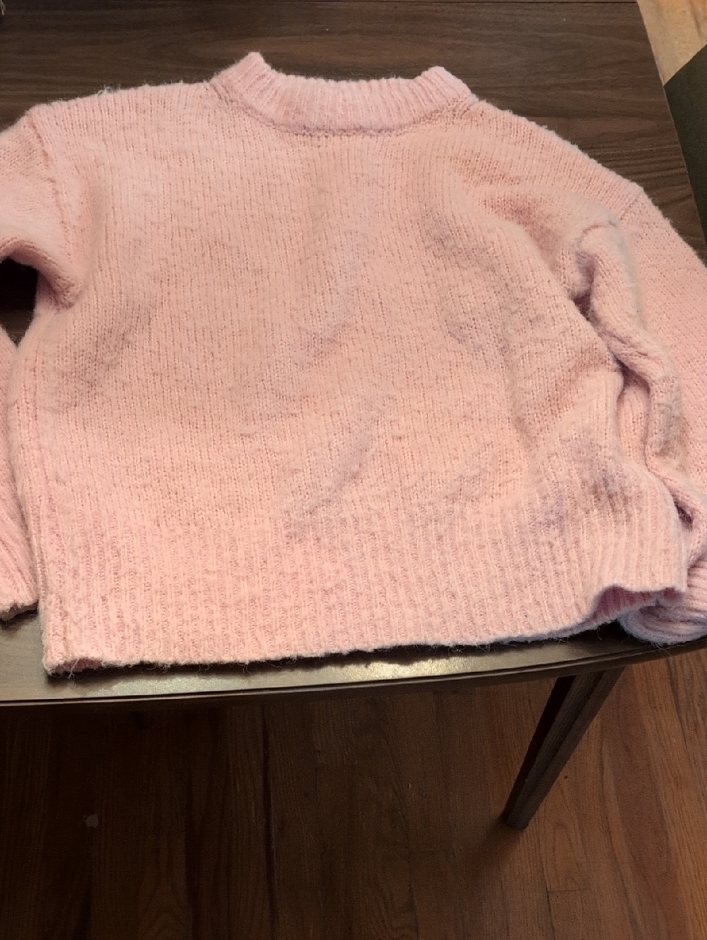a new day Light Pink Crewneck Fuzzy Sweater